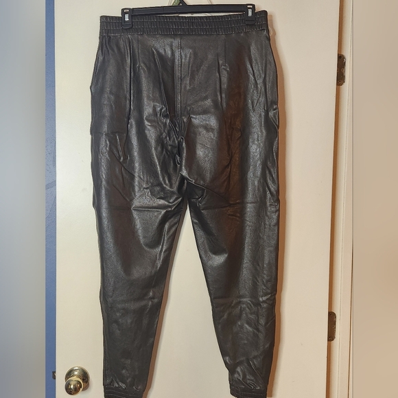 SPANX Black Women's Faux Leather Jogger - Picture 4 of 7